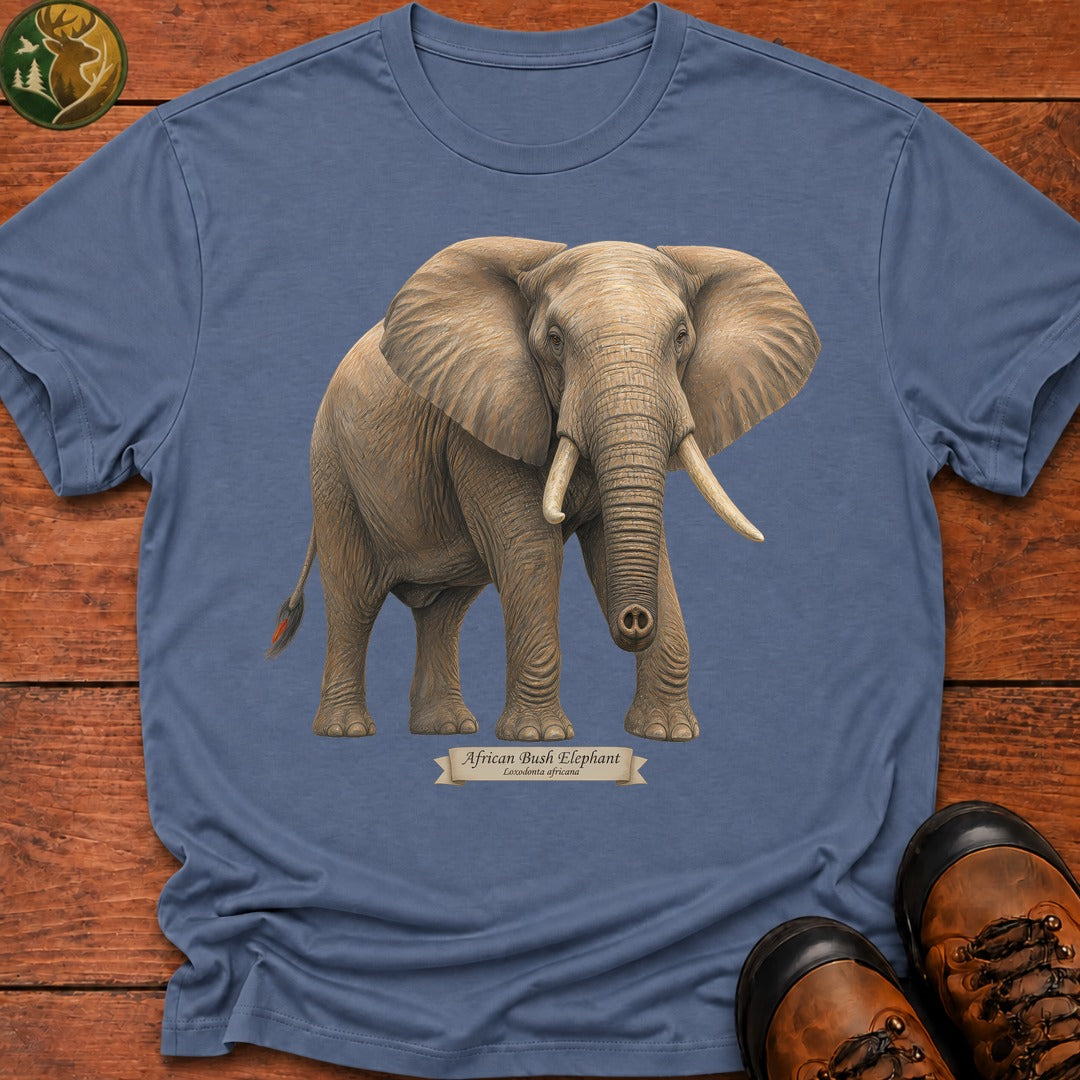 African Bush Elephant T-Shirt - Blue Jean