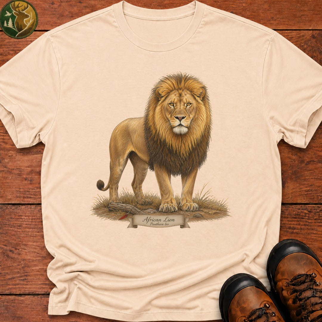 African Lion T Shirt - Ivory