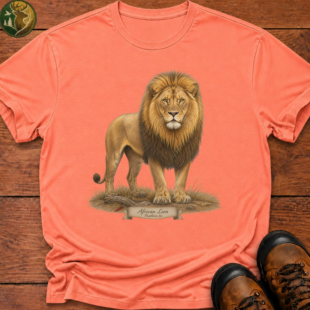 African Lion T Shirt - Melon
