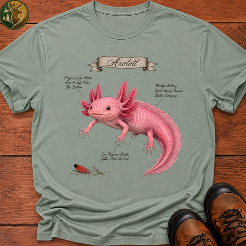 Axolotl Field Guide T Shirt - Bay