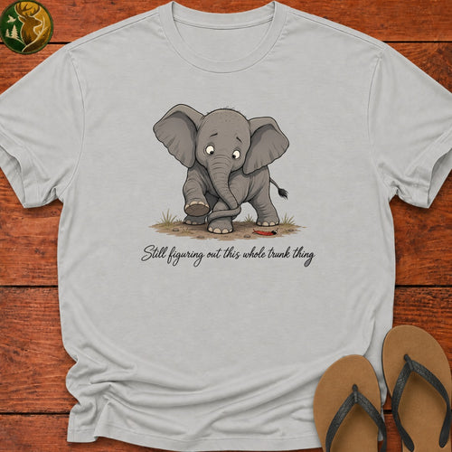 Baby Elephant Trunk Kids T-Shirt - Ash