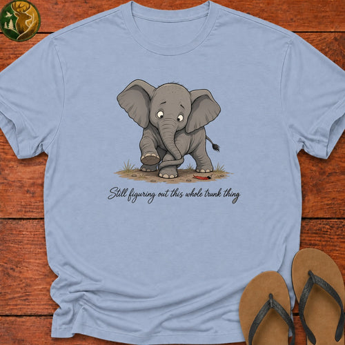 Baby Elephant Trunk Kids T-Shirt - Light Blue