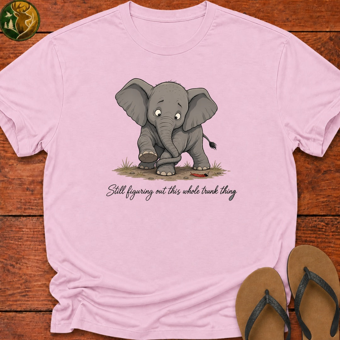 Baby Elephant Trunk Kids T-Shirt - Light Pink