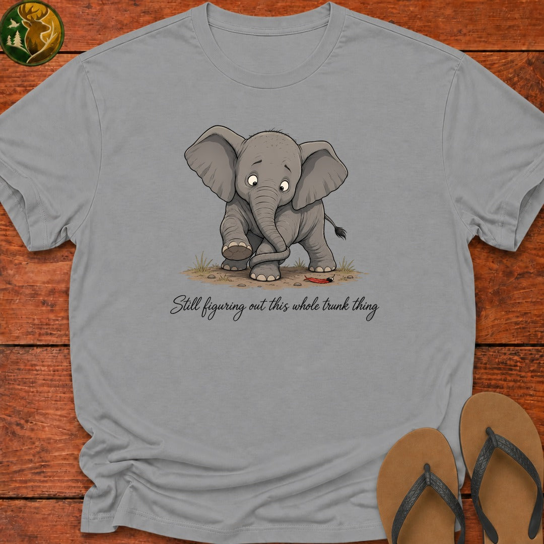 Baby Elephant Trunk Kids T-Shirt - Sport Grey