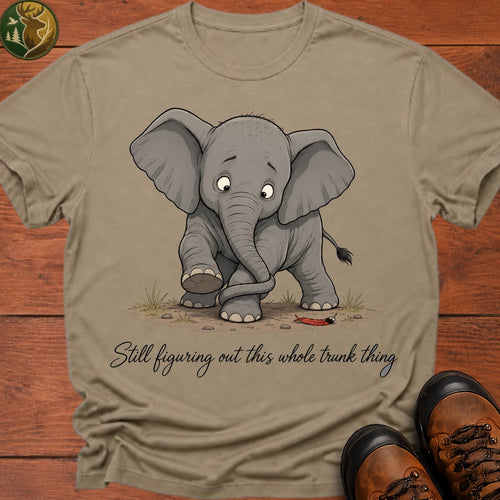 Baby Elephant Trunk T Shirt - Khaki