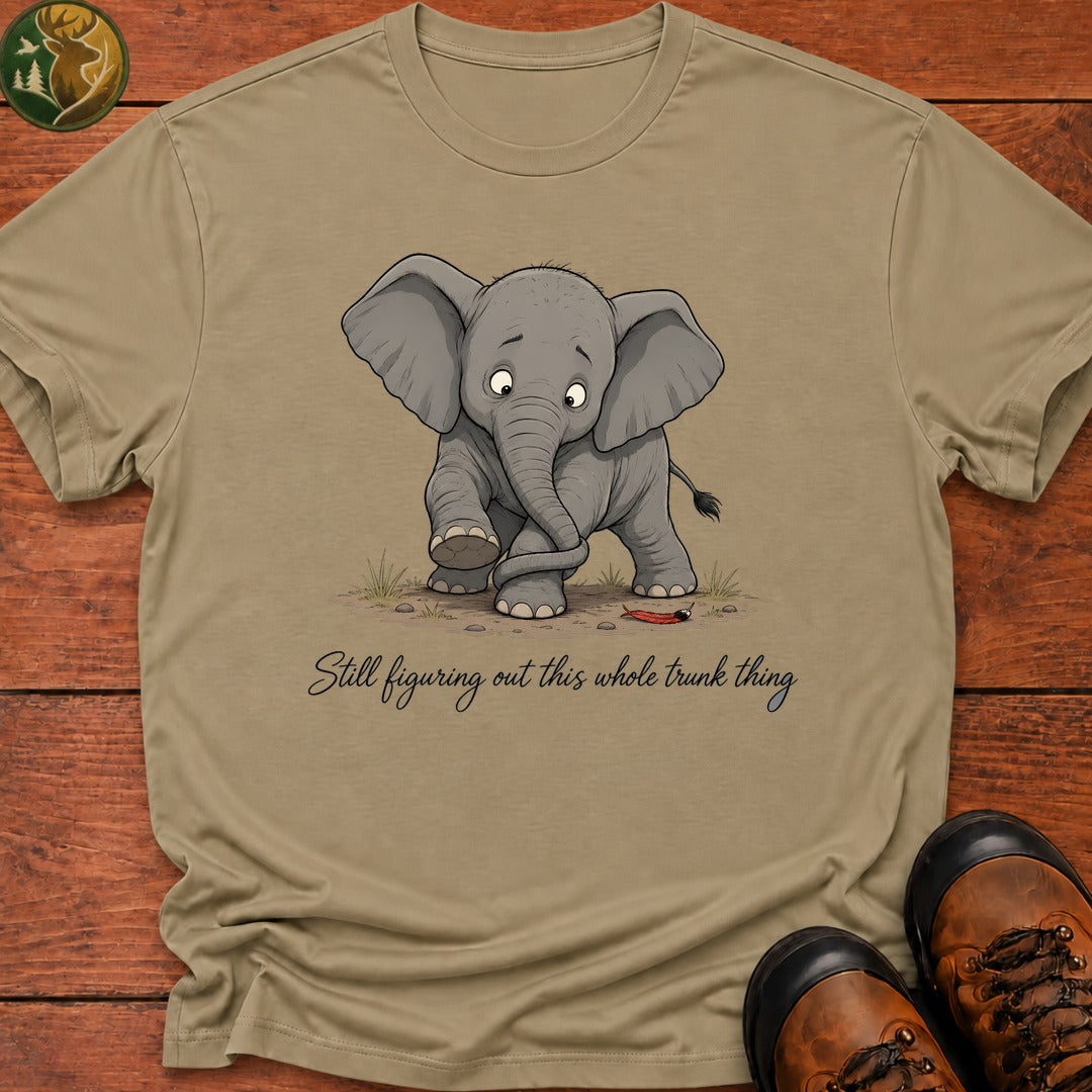 Baby Elephant Trunk T Shirt - Khaki
