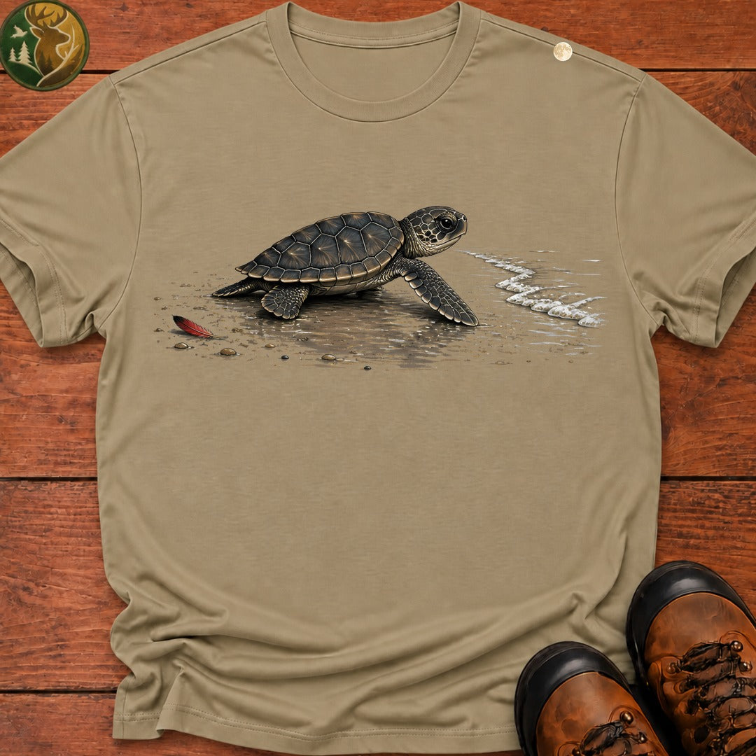 Baby Sea Turtle T-Shirt - Khaki