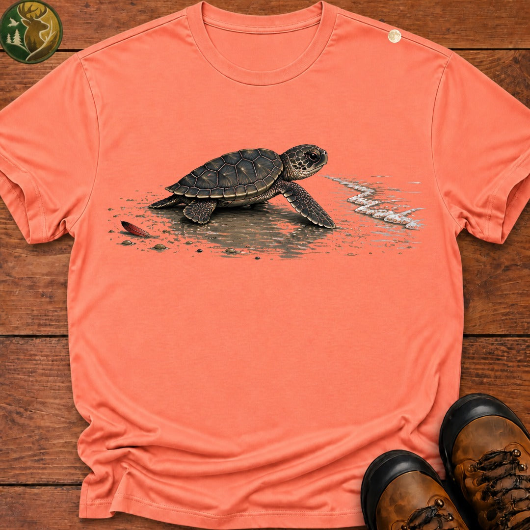 Baby Sea Turtle T-Shirt - Melon