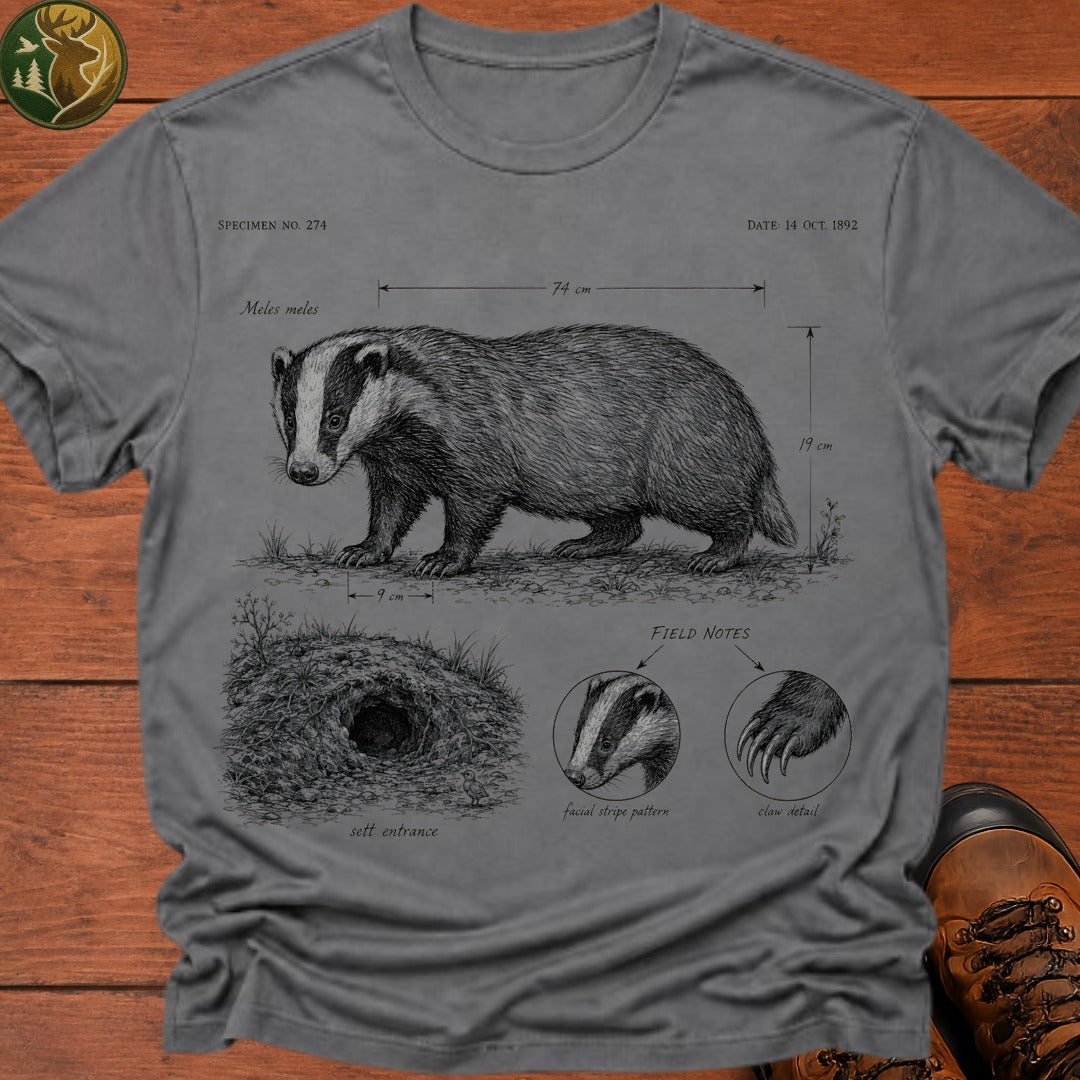 Badger Field Notes T Shirt - Grey