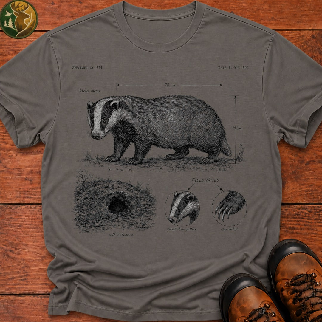 Badger Field Notes T Shirt - Grey