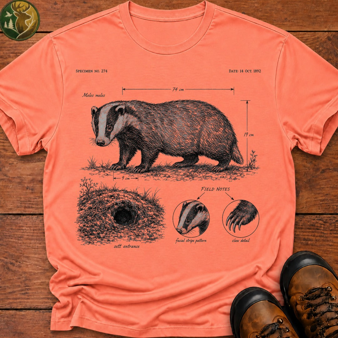 Badger Field Notes T Shirt - Melon