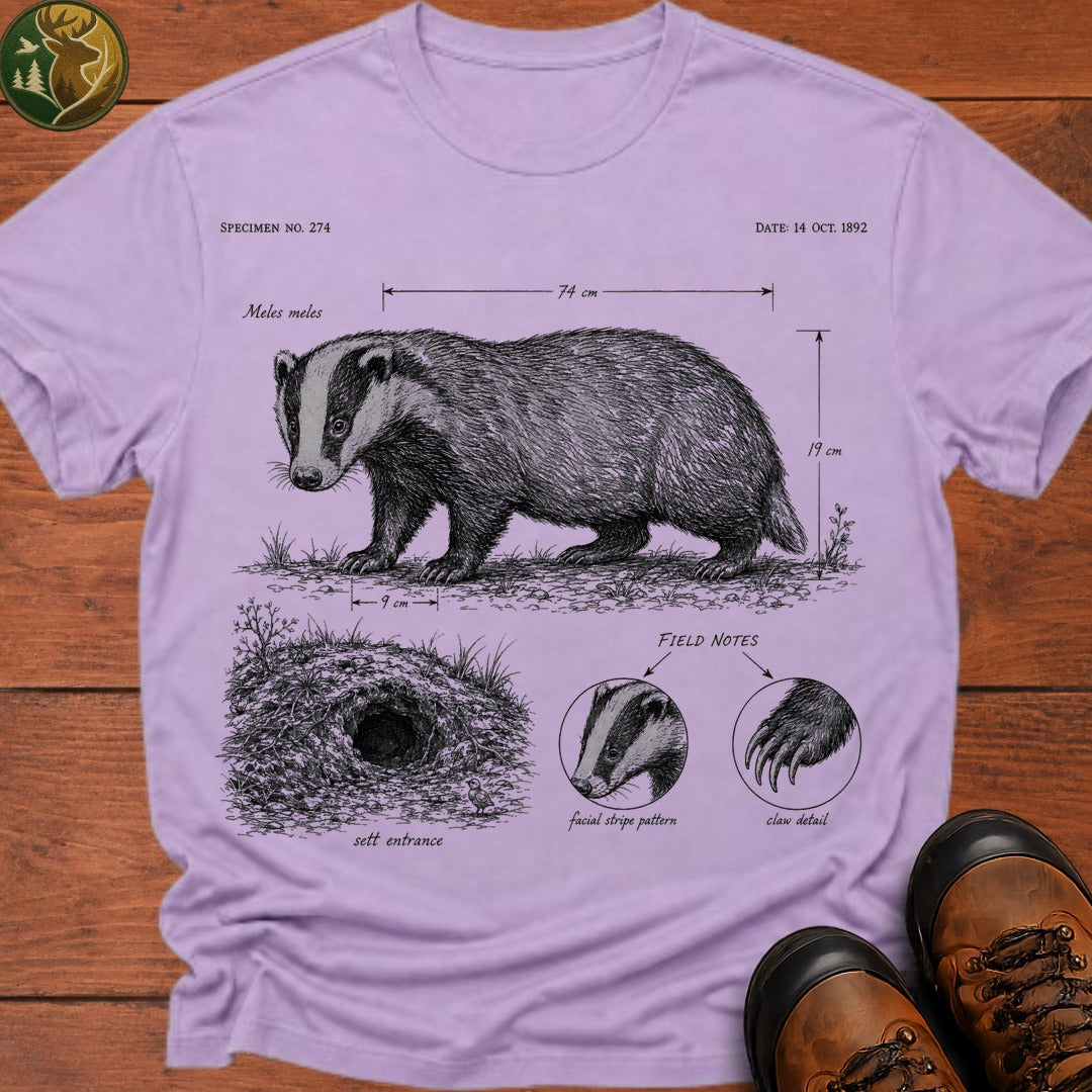 Badger Field Notes T Shirt - Orchid