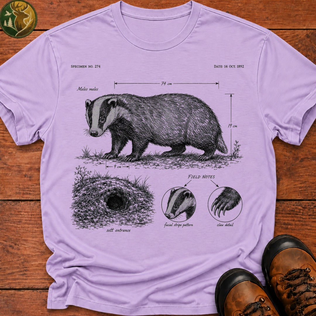 Badger Field Notes T Shirt - Orchid