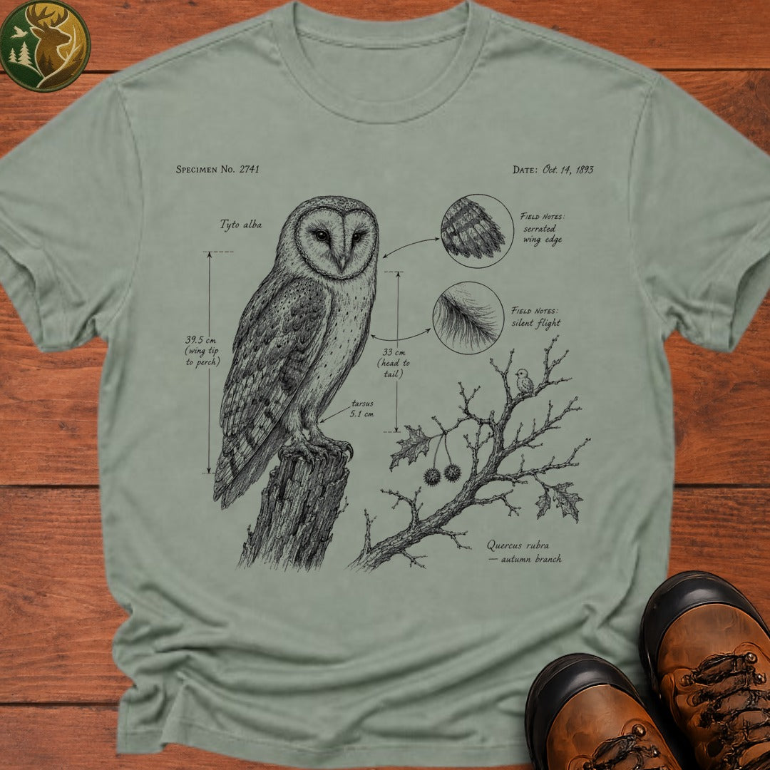 Barn Owl Field Notes T Shirt - Bay