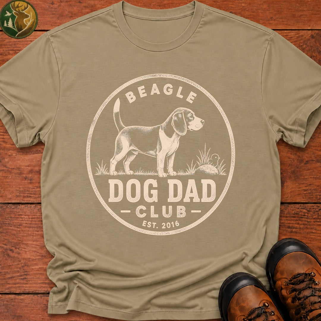 Beagle Dog Dad T-Shirt - Khaki