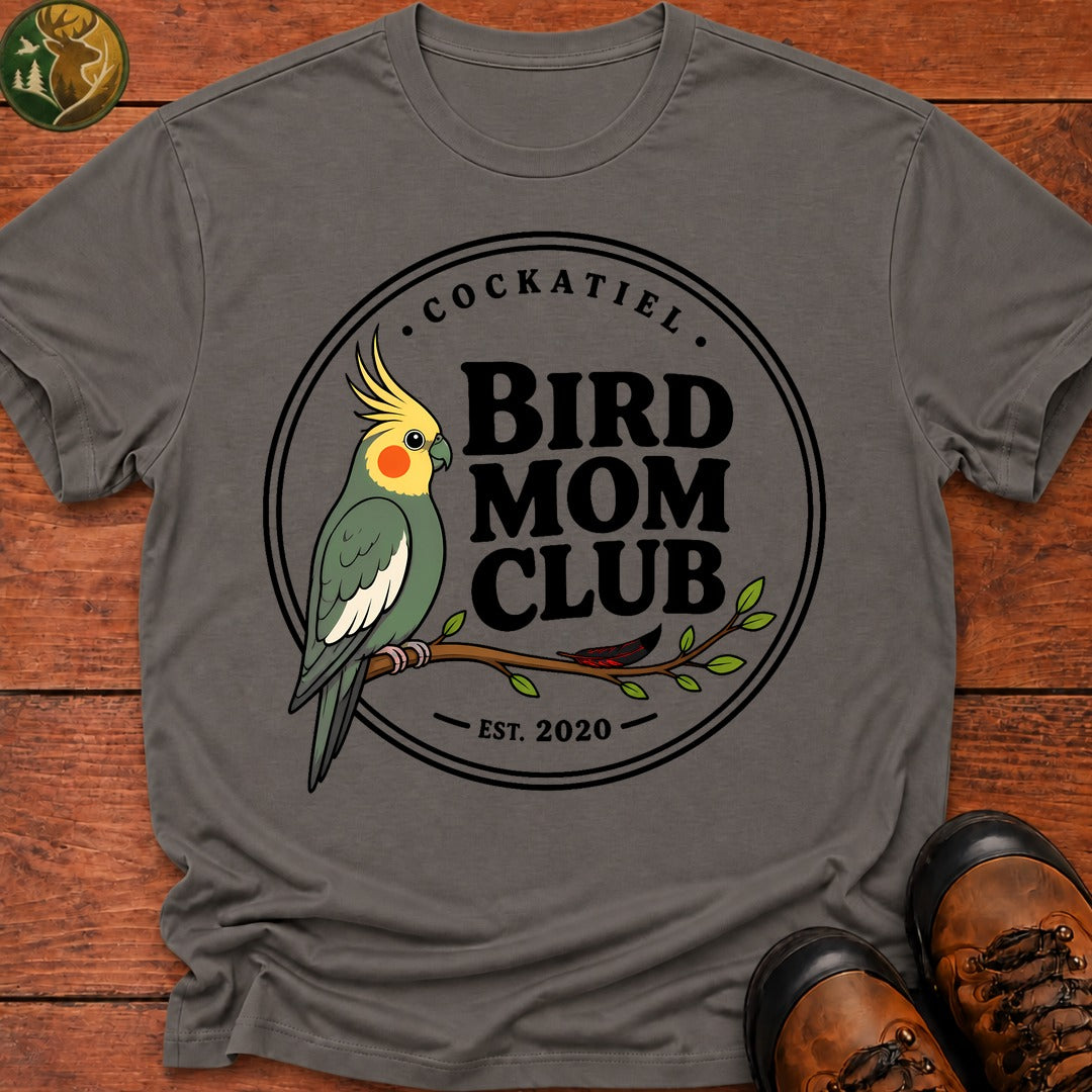 Bird Mom Club T-Shirt - Grey