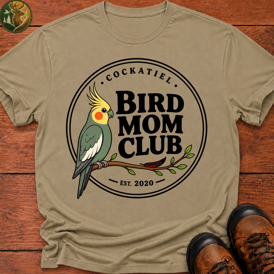 Bird Mom Club T-Shirt - Khaki
