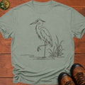 Blue Heron Doodle T Shirt - Bay