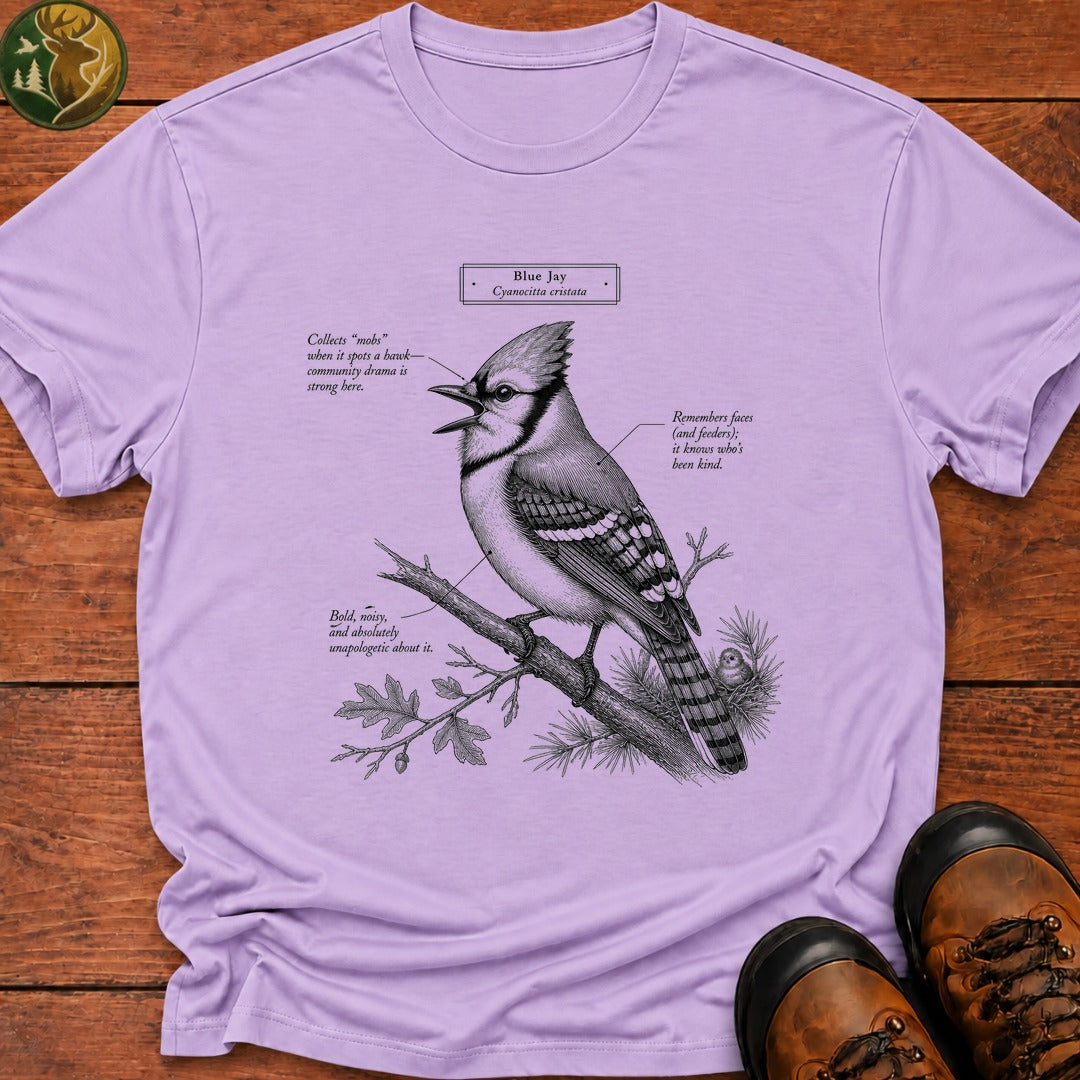 Blue Jay Field Guide T Shirt - Orchid