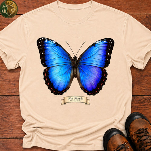 Blue Morpho T-Shirt - Ivory
