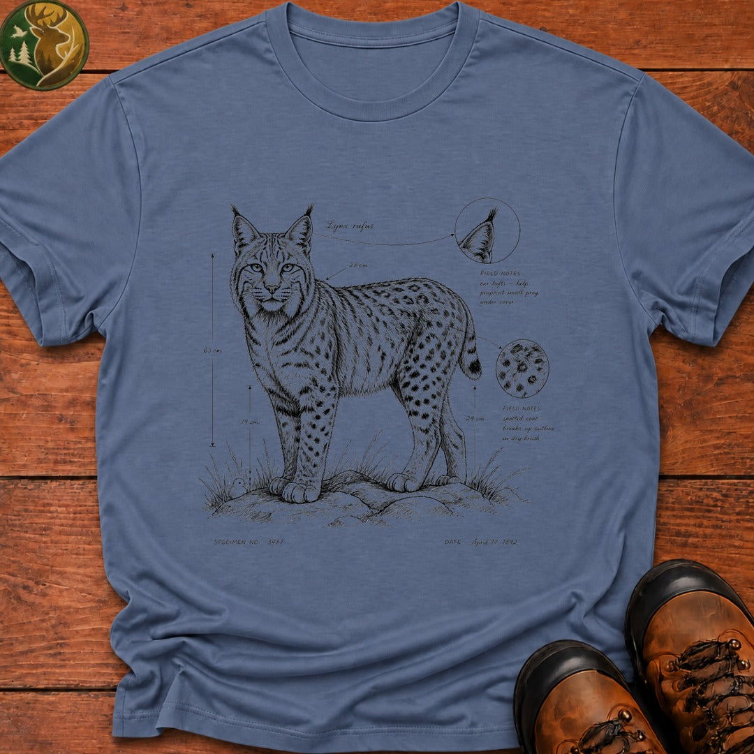 Bobcat Field Sketch T-Shirt - Blue Jean