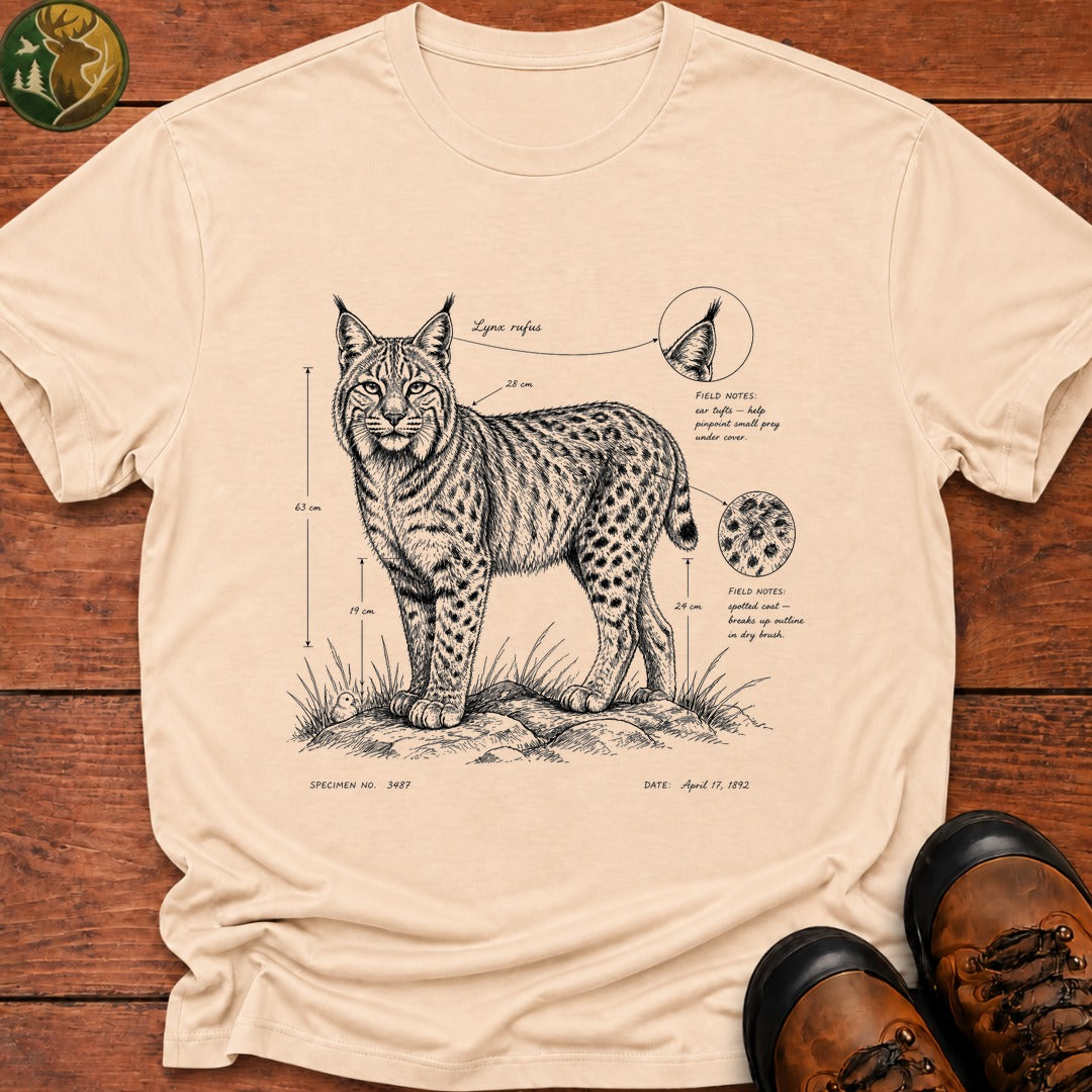 Bobcat Field Sketch T-Shirt - Ivory