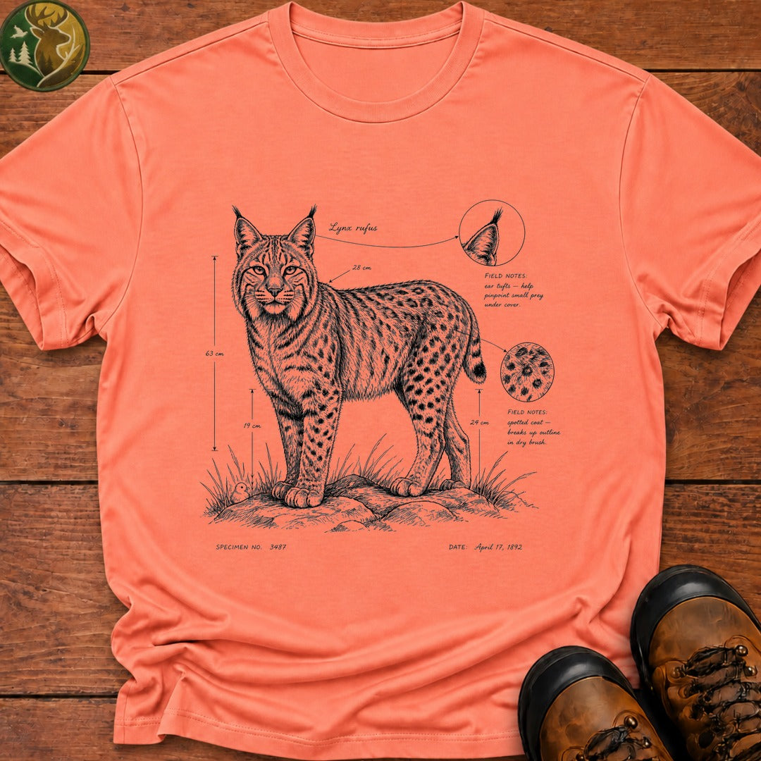 Bobcat Field Sketch T-Shirt - Melon