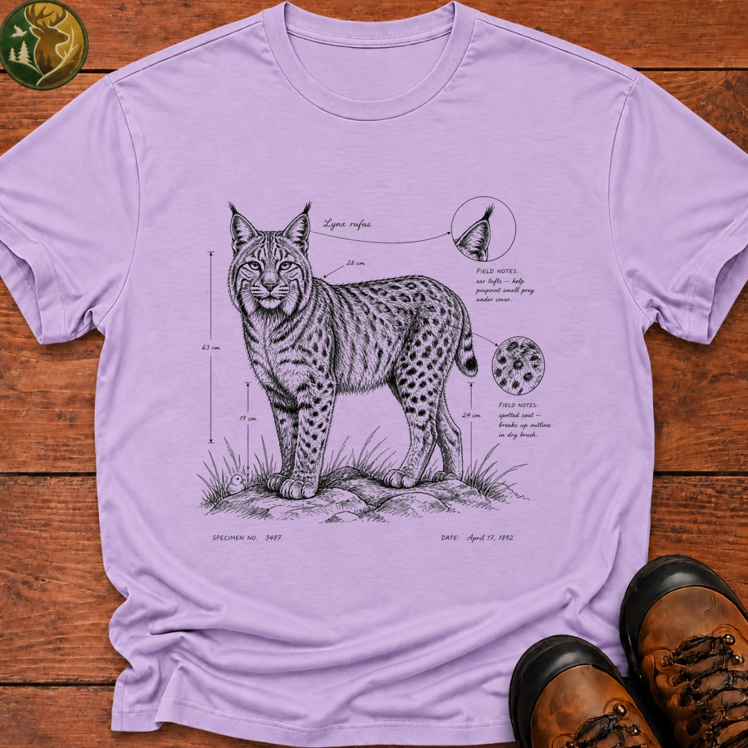 Bobcat Field Sketch T-Shirt - Orchid