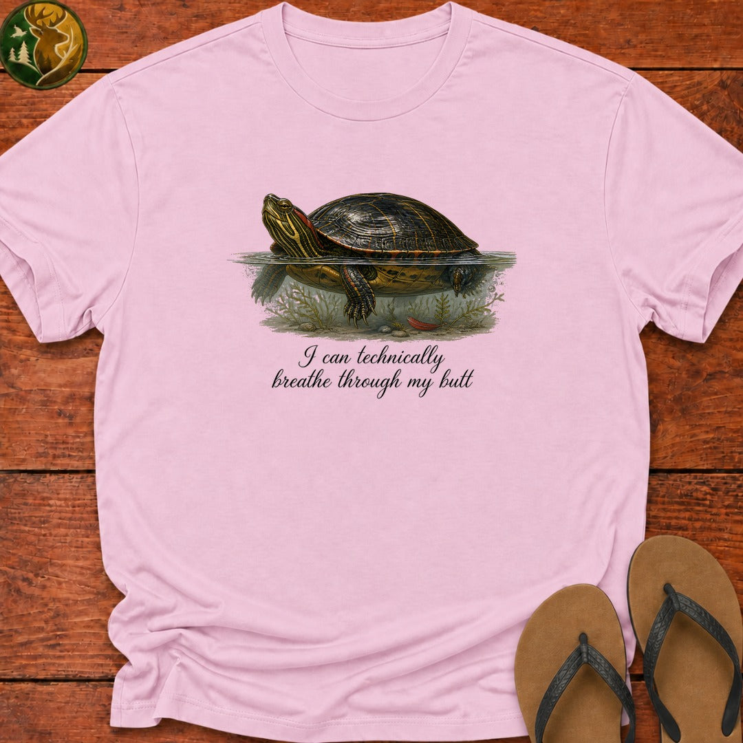 Breathe Through My Butt Kids T-Shirt - Light Pink