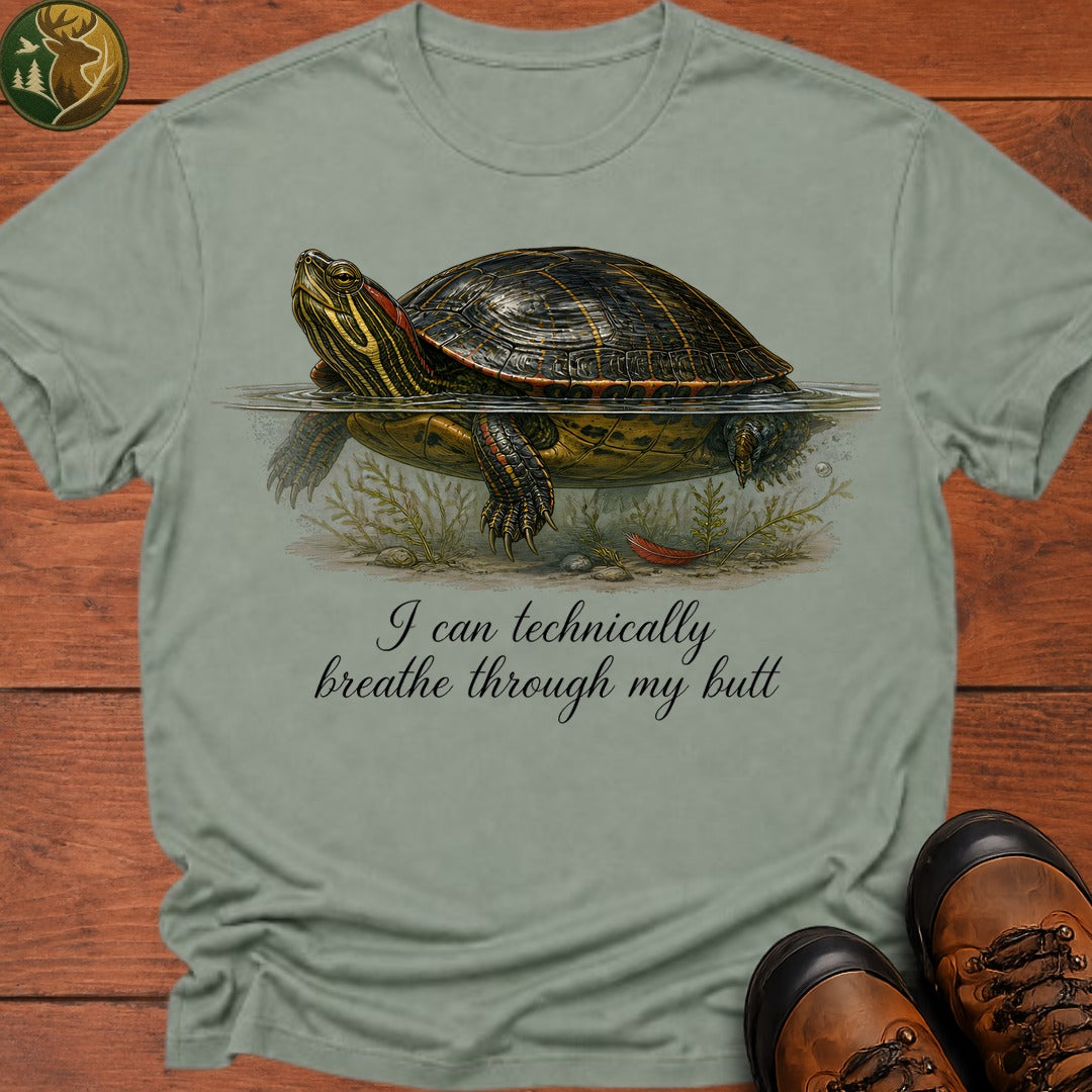 Breathe Through My Butt T Shirt - Bay