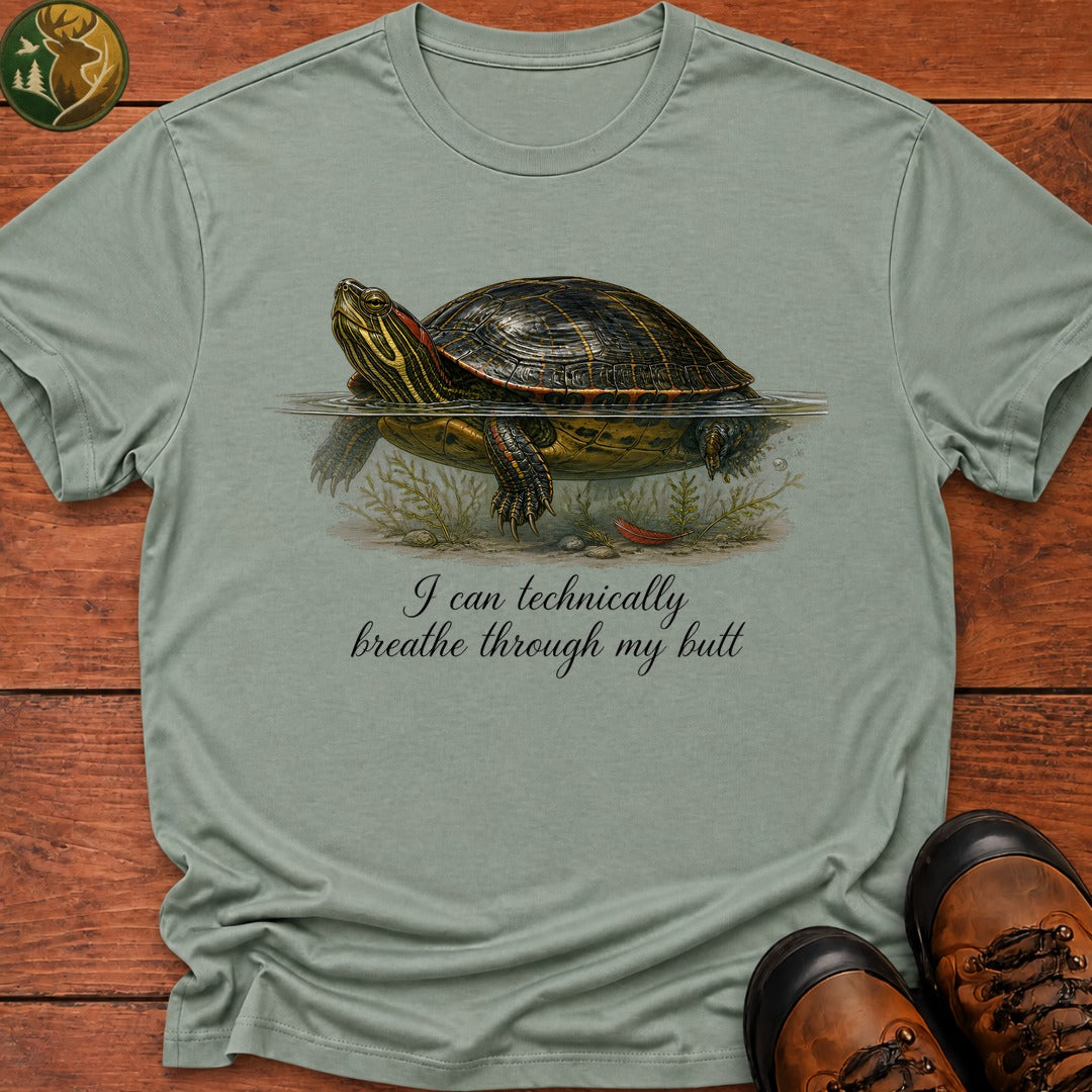 Breathe Through My Butt T Shirt - Bay