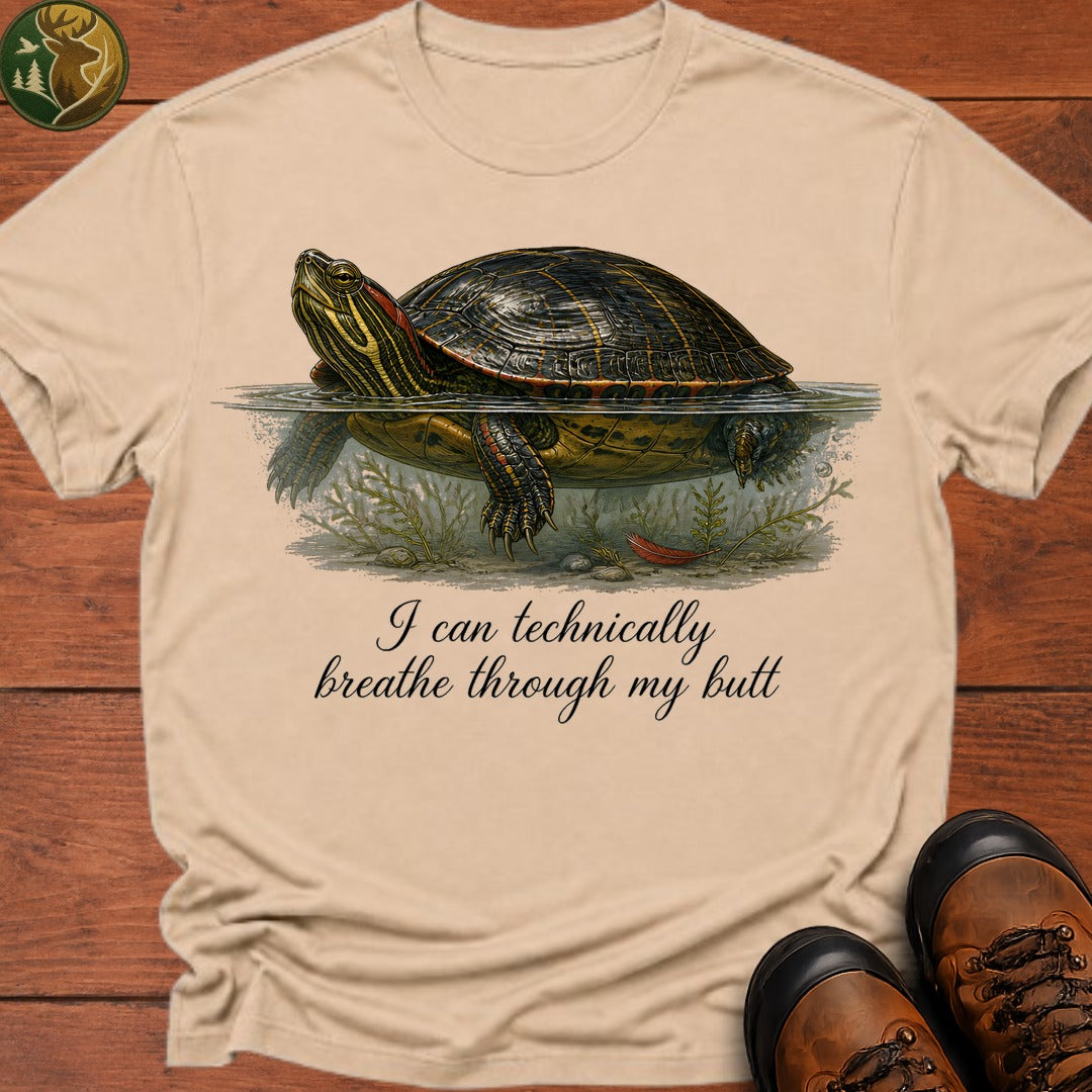 Breathe Through My Butt T Shirt - Ivory