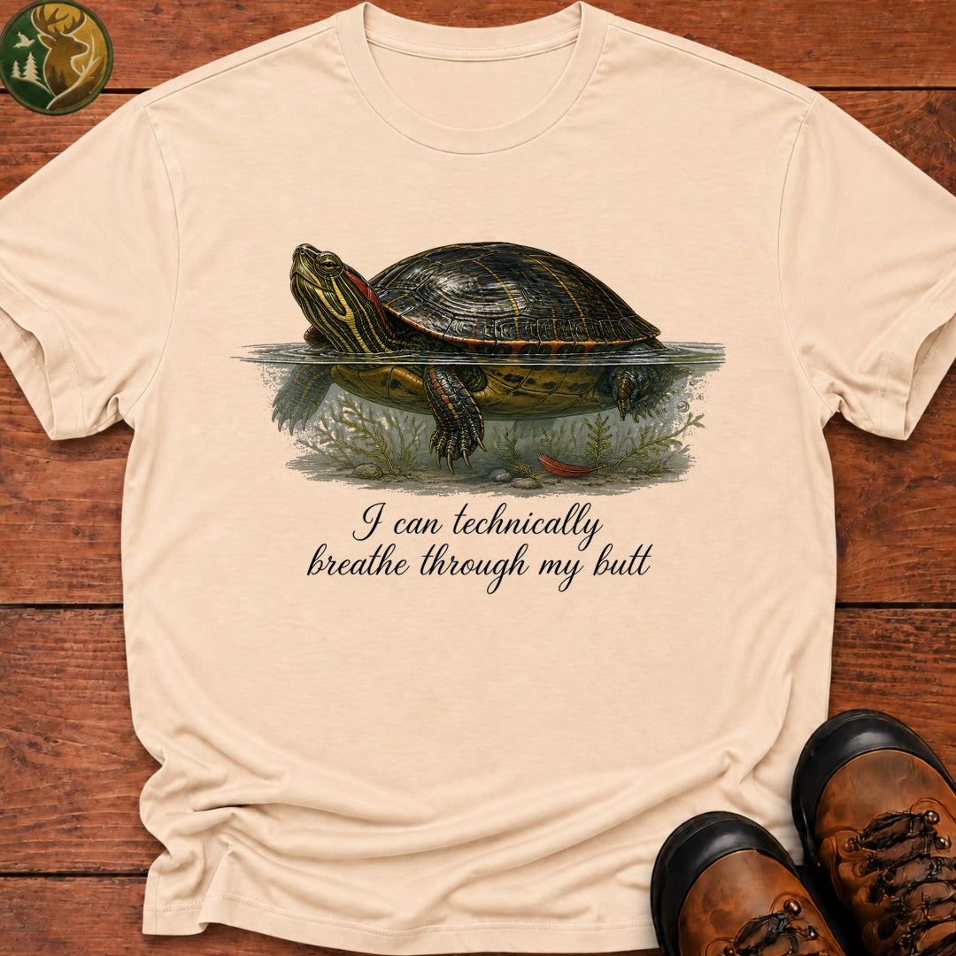 Breathe Through My Butt T Shirt - Ivory