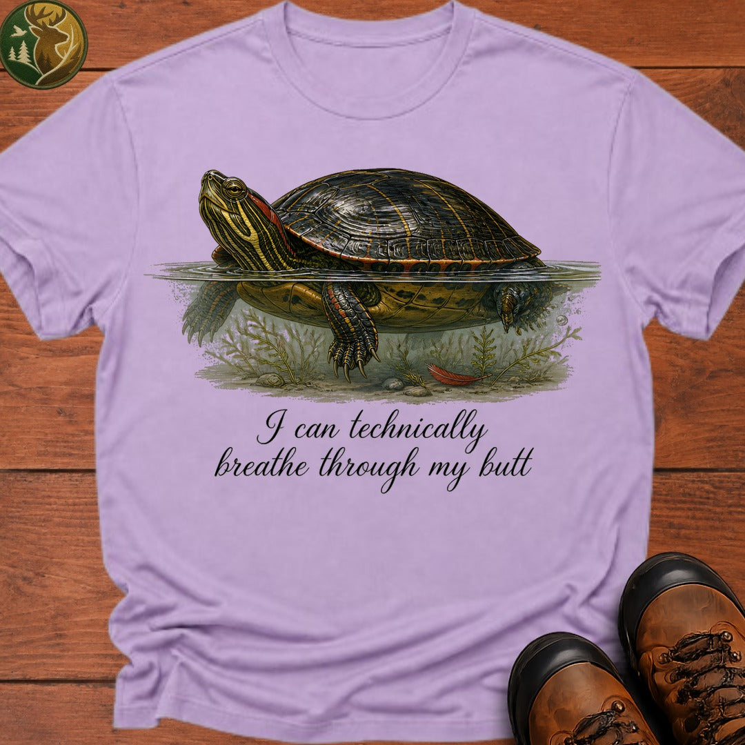 Breathe Through My Butt T Shirt - Orchid