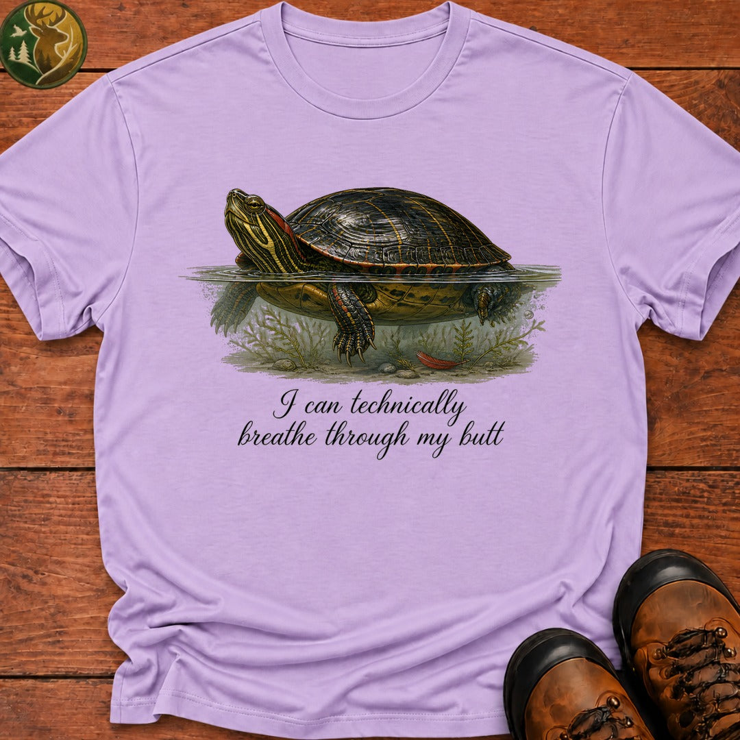 Breathe Through My Butt T Shirt - Orchid