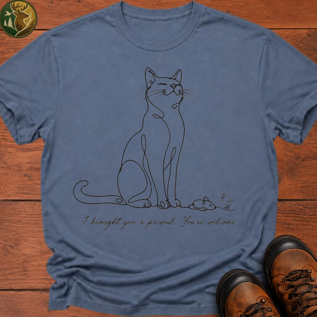 Brought You A Present T Shirt - Blue Jean