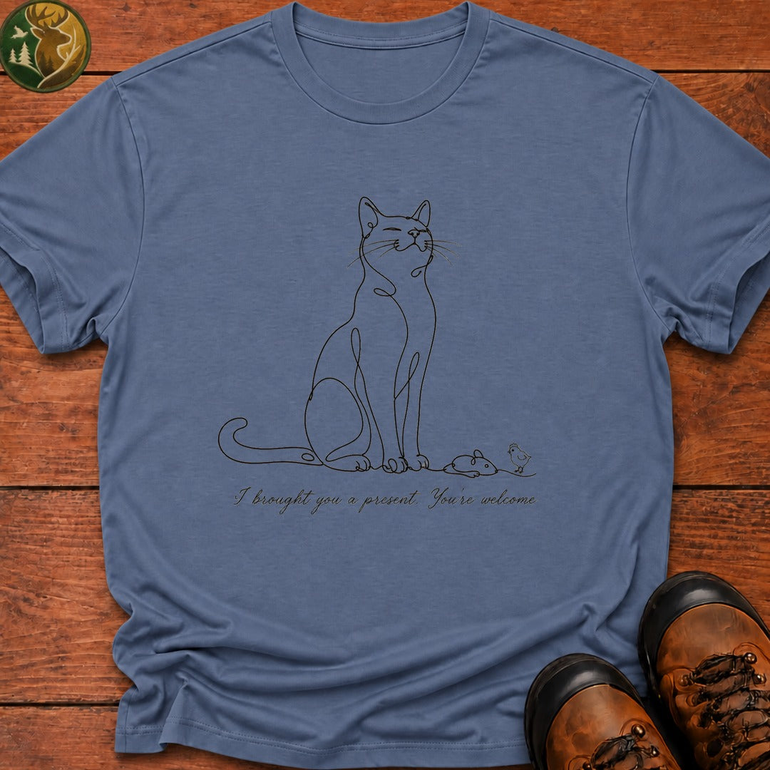 Brought You A Present T Shirt - Blue Jean