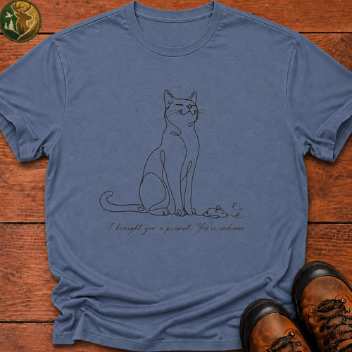 Brought You A Present T Shirt - Blue Jean
