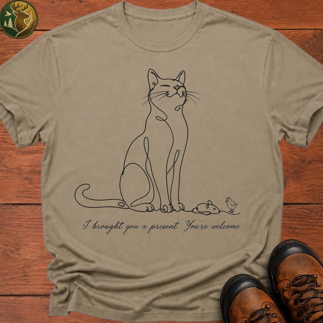 Brought You A Present T Shirt - Khaki
