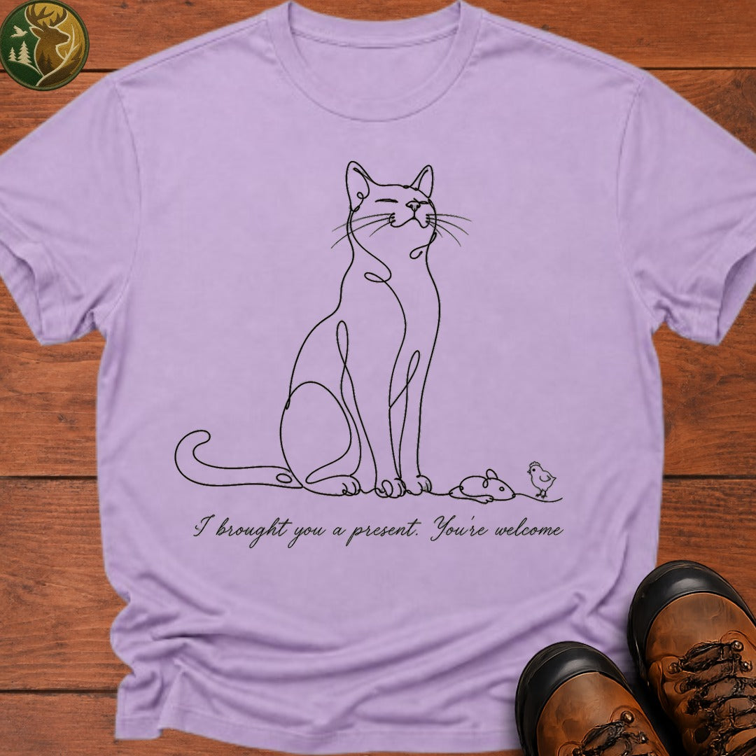 Brought You A Present T Shirt - Orchid