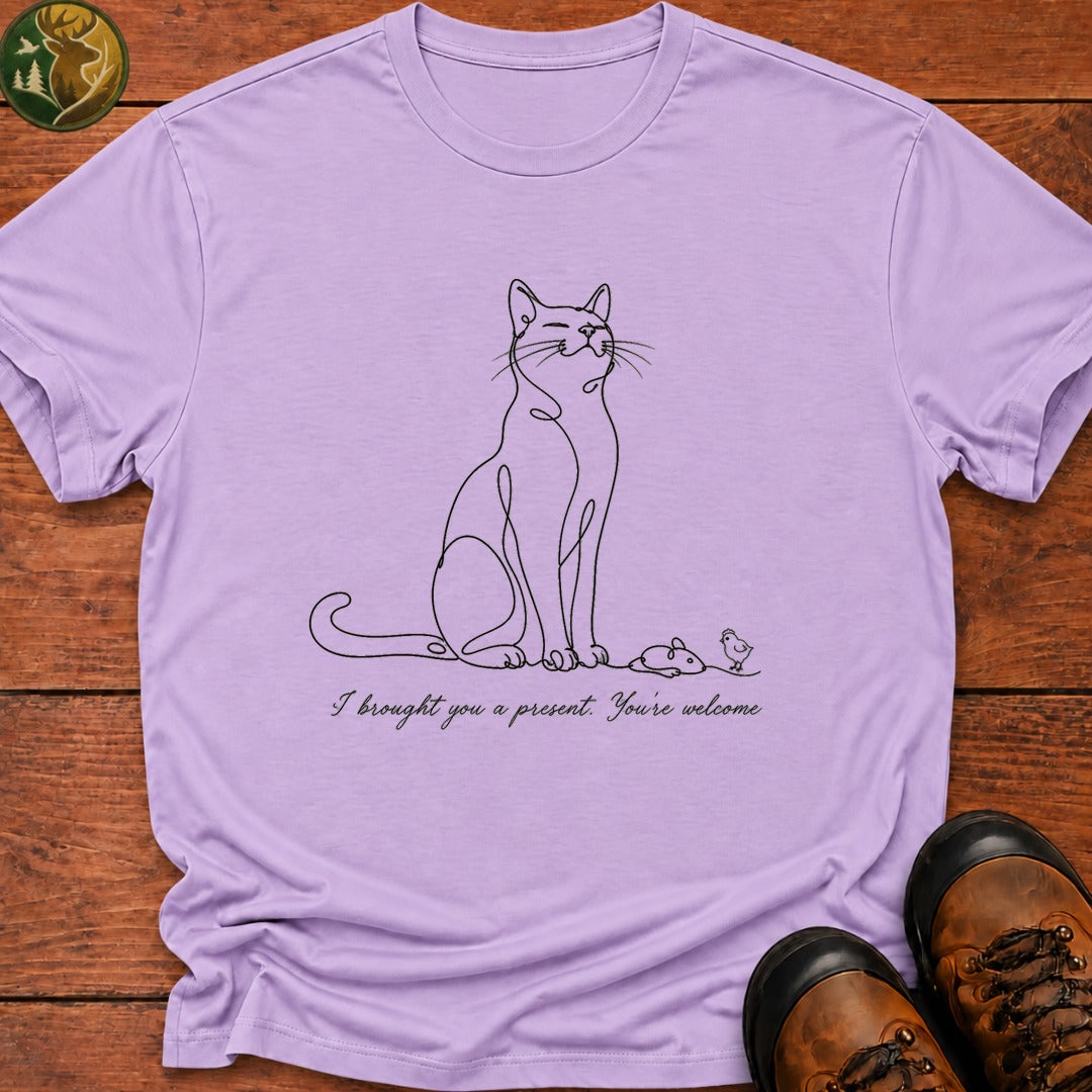 Brought You A Present T Shirt - Orchid