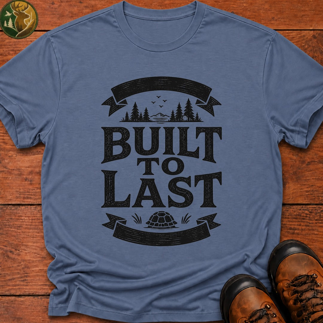 Built To Last Badge T-Shirt - Blue Jean