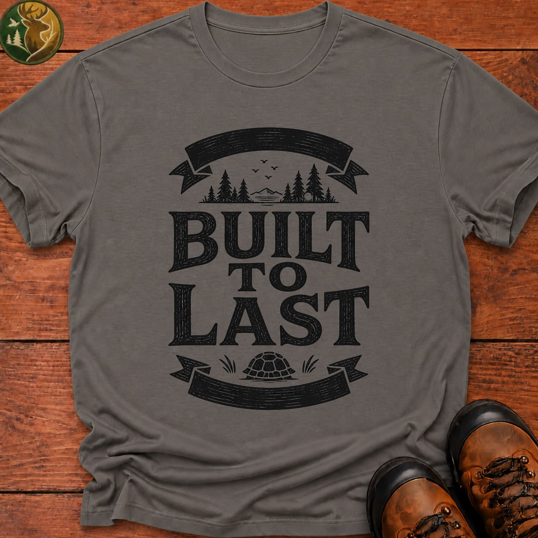 Built To Last Badge T-Shirt - Grey