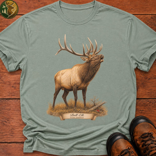Bull Elk T Shirt - Bay