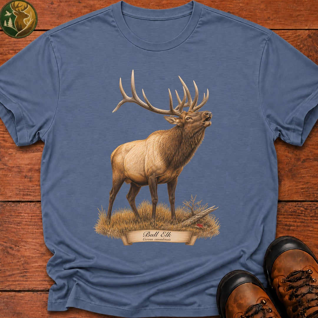 Bull Elk T Shirt - Blue Jean