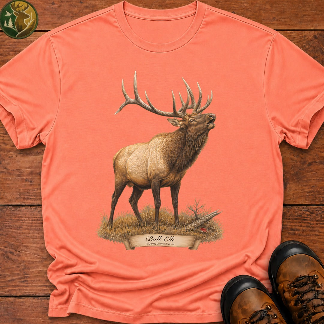 Bull Elk T Shirt - Melon