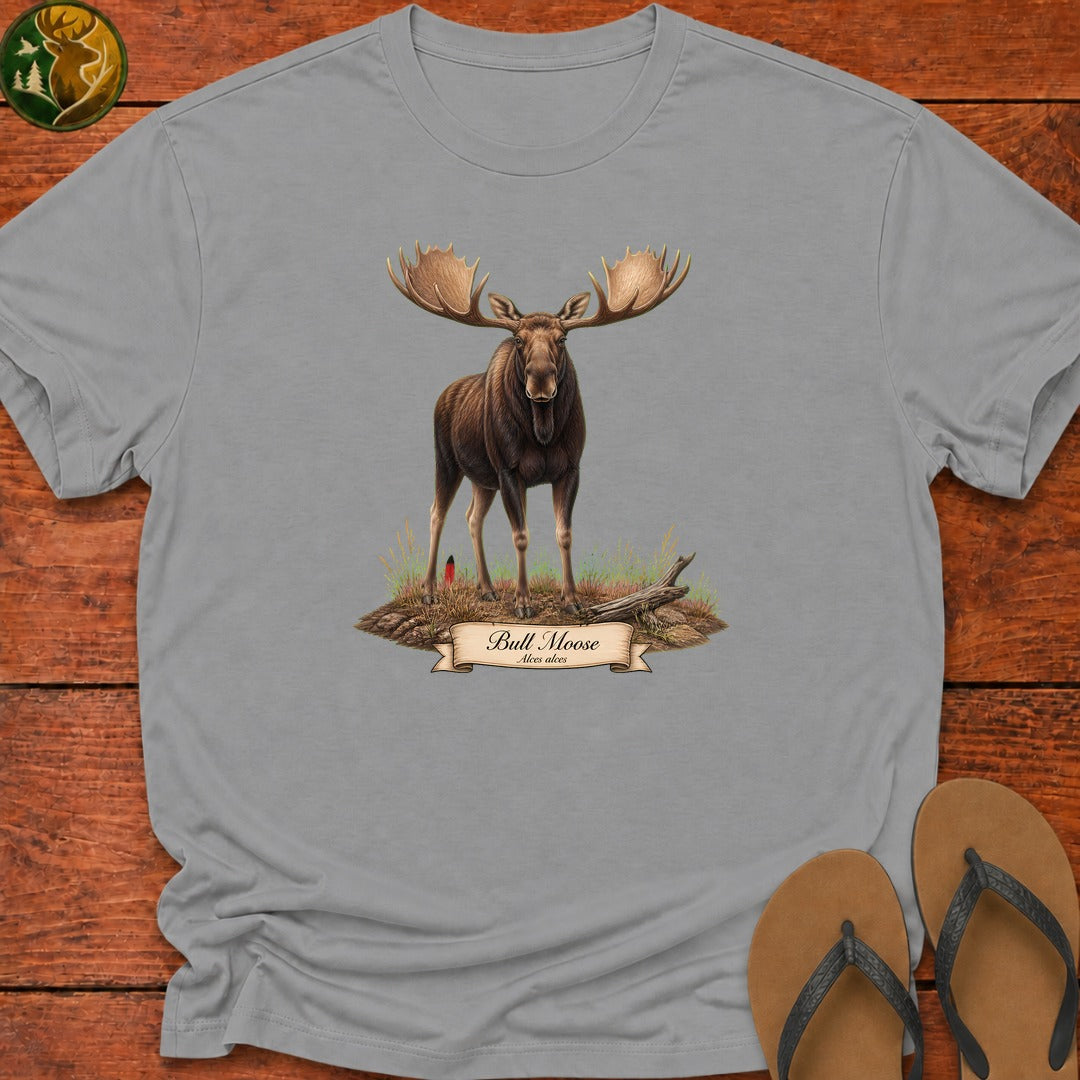 Bull Moose Portrait Kids T-Shirt - Sport Grey