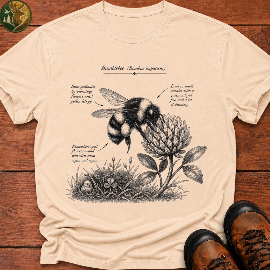Bumble Bee Field Guide T Shirt - Ivory