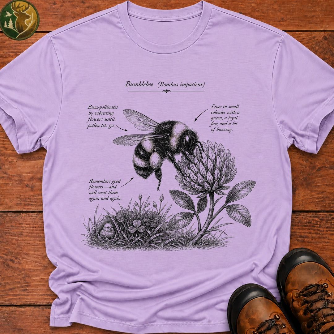 Bumble Bee Field Guide T Shirt - Orchid