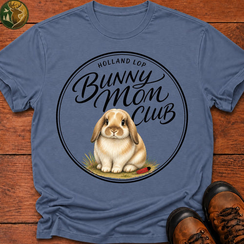 Bunny Mom Club T-Shirt - Blue Jean